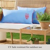 image:imageMartha Stewart Americana Embroidered Lobster Indoor Outdoor Decorative Pillow 2Pack Set UV Fade Resistant Water Repellent Coastal Design BlueRed 18x18Lobster BlueRed