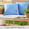 image:imageMartha Stewart Americana Embroidered Lobster Indoor Outdoor Decorative Pillow 2Pack Set UV Fade Resistant Water Repellent Coastal Design BlueRed 18x18Lobster BlueRed