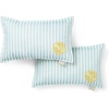 image:imageMartha Stewart Americana Embroidered Lobster Indoor Outdoor Decorative Pillow 2Pack Set UV Fade Resistant Water Repellent Coastal Design BlueRed 18x18Lemon Yellow