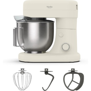 image:imageMartha Stewart 53Qt Stand Mixer 12Speed TiltHead Electric Kitchen Mixer with Stainless Steel Bowl Dough Hook Whisk amp Beater Splash Guard Ideal for Baking Bread Cake amp Whipping Linen CreamLinen Cream