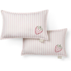 image:imageMartha Stewart Americana Embroidered Lobster Indoor Outdoor Decorative Pillow 2Pack Set UV Fade Resistant Water Repellent Coastal Design BlueRed 18x18Strawberry Pink