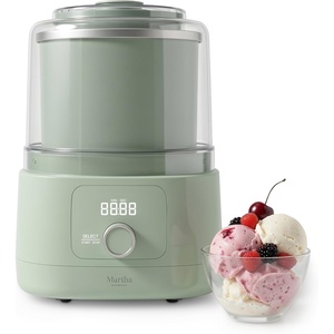 image:imageMartha Stewart Ice Cream Maker 2 Quart DoubleInsulated Freezer Bowl Sorbet amp Frozen Yogurt Ready in 20 Minutes MixIns Chute Easy to Clean Linen CreamHoneydew