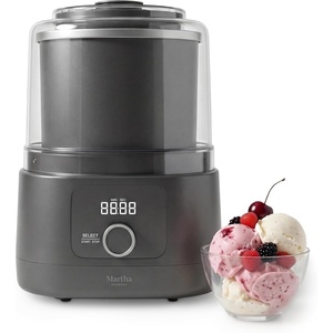 image:imageMartha Stewart Ice Cream Maker 2 Quart DoubleInsulated Freezer Bowl Sorbet amp Frozen Yogurt Ready in 20 Minutes MixIns Chute Easy to Clean Linen CreamCaviar