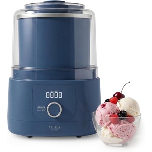 image:imageMartha Stewart Ice Cream Maker 2 Quart DoubleInsulated Freezer Bowl Sorbet amp Frozen Yogurt Ready in 20 Minutes MixIns Chute Easy to Clean Linen CreamIndigo