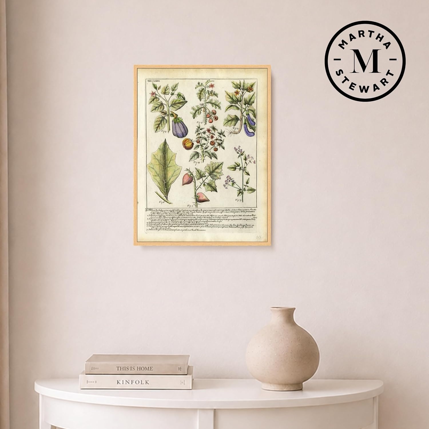 image:imageMartha Stewart Bedford Canvas Wall Art Vintage Vegetable Chart I 135 x 175 Living Room and Bedroom Decor Framed