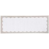 image:imageMartha Stewart  Bath Rug Plush 100 YarnDye Knit Rug Soft Cushioned Feel Bathroom Rug with SkidResistant Latex Rubber Backing Skylands Border LinenWhite 60 x 22Bedford Scallop WhiteLinen