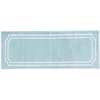 image:imageMartha Stewart  Bath Rug Plush 100 YarnDye Knit Rug Soft Cushioned Feel Bathroom Rug with SkidResistant Latex Rubber Backing Skylands Border LinenWhite 60 x 22Skylands Border Blue BellWhite