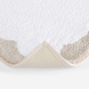 image:imageMartha Stewart  Bath Rug Plush 100 YarnDye Knit Rug Soft Cushioned Feel Bathroom Rug with SkidResistant Latex Rubber Backing Skylands Border LinenWhite 60 x 22Bedford Scallop WhiteLinen