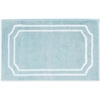 image:imageMartha Stewart  Bath Rug Plush 100 YarnDye Knit Rug Soft Cushioned Feel Bathroom Rug with SkidResistant Latex Rubber Backing Skylands Border LinenWhite 60 x 22Skylands Border Blue BellWhite