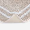 image:imageMartha Stewart  Bath Rug Plush 100 YarnDye Knit Rug Soft Cushioned Feel Bathroom Rug with SkidResistant Latex Rubber Backing Skylands Border LinenWhite 60 x 22Skylands Border LinenWhite