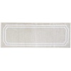 image:imageMartha Stewart  Bath Rug Plush 100 YarnDye Knit Rug Soft Cushioned Feel Bathroom Rug with SkidResistant Latex Rubber Backing Skylands Border LinenWhite 60 x 22Skylands Border LinenWhite