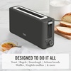 image:imageMartha Stewart 2 Slice Long Slot Toaster Extra Wide for Sourdough amp Bagels 10 Setting Shade Control Removable Crumb Tray SelfCentering Design DefrostReheat Cancel Slim SpaceSaving LinenCaviar Gray