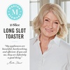 image:imageMartha Stewart 2 Slice Long Slot Toaster Extra Wide for Sourdough amp Bagels 10 Setting Shade Control Removable Crumb Tray SelfCentering Design DefrostReheat Cancel Slim SpaceSaving LinenLinen Cream