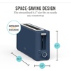 image:imageMartha Stewart 2 Slice Long Slot Toaster Extra Wide for Sourdough amp Bagels 10 Setting Shade Control Removable Crumb Tray SelfCentering Design DefrostReheat Cancel Slim SpaceSaving LinenIndigo Blue