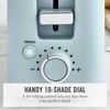 image:imageMartha Stewart 2 Slice Long Slot Toaster Extra Wide for Sourdough amp Bagels 10 Setting Shade Control Removable Crumb Tray SelfCentering Design DefrostReheat Cancel Slim SpaceSaving LinenSky Blue