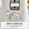 image:imageMartha Stewart 2 Slice Long Slot Toaster Extra Wide for Sourdough amp Bagels 10 Setting Shade Control Removable Crumb Tray SelfCentering Design DefrostReheat Cancel Slim SpaceSaving LinenLinen Cream