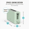 image:imageMartha Stewart 2 Slice Long Slot Toaster Extra Wide for Sourdough amp Bagels 10 Setting Shade Control Removable Crumb Tray SelfCentering Design DefrostReheat Cancel Slim SpaceSaving LinenHoneydew Green