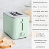 image:imageMartha Stewart 2 Slice Toaster 10 Shade Settings with Defrost Cancel Bagel amp GlutenFree ExtraWide SelfCentering Slots for Waffles amp Artisan Bread Removable Crumb Tray Cord Wrap Linen CreamHoneydew Green