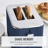 image:imageMartha Stewart 2 Slice Toaster 10 Shade Settings with Defrost Cancel Bagel amp GlutenFree ExtraWide SelfCentering Slots for Waffles amp Artisan Bread Removable Crumb Tray Cord Wrap Linen CreamIndigo Blue