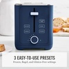 image:imageMartha Stewart 2 Slice Toaster 10 Shade Settings with Defrost Cancel Bagel amp GlutenFree ExtraWide SelfCentering Slots for Waffles amp Artisan Bread Removable Crumb Tray Cord Wrap Linen CreamIndigo Blue