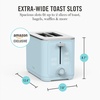 image:imageMartha Stewart 2 Slice Toaster 10 Shade Settings with Defrost Cancel Bagel amp GlutenFree ExtraWide SelfCentering Slots for Waffles amp Artisan Bread Removable Crumb Tray Cord Wrap Linen CreamSky Blue