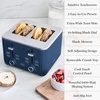 image:imageMartha Stewart 2 Slice Toaster 10 Shade Settings with Defrost Cancel Bagel amp GlutenFree ExtraWide SelfCentering Slots for Waffles amp Artisan Bread Removable Crumb Tray Cord Wrap Linen CreamIndigo Blue