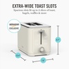 image:imageMartha Stewart 2 Slice Toaster 10 Shade Settings with Defrost Cancel Bagel amp GlutenFree ExtraWide SelfCentering Slots for Waffles amp Artisan Bread Removable Crumb Tray Cord Wrap Linen CreamLinen Cream