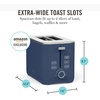 image:imageMartha Stewart 2 Slice Toaster 10 Shade Settings with Defrost Cancel Bagel amp GlutenFree ExtraWide SelfCentering Slots for Waffles amp Artisan Bread Removable Crumb Tray Cord Wrap Linen CreamIndigo Blue
