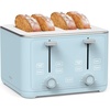 image:imageMartha Stewart 2 Slice Toaster 10 Shade Settings with Defrost Cancel Bagel amp GlutenFree ExtraWide SelfCentering Slots for Waffles amp Artisan Bread Removable Crumb Tray Cord Wrap Linen CreamSky Blue