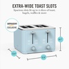 image:imageMartha Stewart 2 Slice Toaster 10 Shade Settings with Defrost Cancel Bagel amp GlutenFree ExtraWide SelfCentering Slots for Waffles amp Artisan Bread Removable Crumb Tray Cord Wrap Linen CreamSky Blue