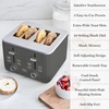 image:imageMartha Stewart 2 Slice Toaster 10 Shade Settings with Defrost Cancel Bagel amp GlutenFree ExtraWide SelfCentering Slots for Waffles amp Artisan Bread Removable Crumb Tray Cord Wrap Linen CreamCaviar Gray