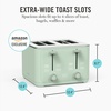 image:imageMartha Stewart 2 Slice Toaster 10 Shade Settings with Defrost Cancel Bagel amp GlutenFree ExtraWide SelfCentering Slots for Waffles amp Artisan Bread Removable Crumb Tray Cord Wrap Linen CreamHoneydew Green