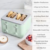 image:imageMartha Stewart 2 Slice Toaster 10 Shade Settings with Defrost Cancel Bagel amp GlutenFree ExtraWide SelfCentering Slots for Waffles amp Artisan Bread Removable Crumb Tray Cord Wrap Linen CreamHoneydew Green