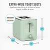 image:imageMartha Stewart 2 Slice Toaster 10 Shade Settings with Defrost Cancel Bagel amp GlutenFree ExtraWide SelfCentering Slots for Waffles amp Artisan Bread Removable Crumb Tray Cord Wrap Linen CreamHoneydew Green