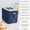 image:imageMartha Stewart 2 Slice Toaster 10 Shade Settings with Defrost Cancel Bagel amp GlutenFree ExtraWide SelfCentering Slots for Waffles amp Artisan Bread Removable Crumb Tray Cord Wrap Linen CreamIndigo Blue