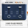 image:imageMartha Stewart 2 Slice Toaster 10 Shade Settings with Defrost Cancel Bagel amp GlutenFree ExtraWide SelfCentering Slots for Waffles amp Artisan Bread Removable Crumb Tray Cord Wrap Linen CreamIndigo Blue