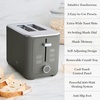 image:imageMartha Stewart 2 Slice Toaster 10 Shade Settings with Defrost Cancel Bagel amp GlutenFree ExtraWide SelfCentering Slots for Waffles amp Artisan Bread Removable Crumb Tray Cord Wrap Linen CreamCaviar Gray