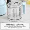 image:imageMartha Stewart 3 Cup Electric Food Chopper Vegetable amp Herb Mini Food Processor 24oz BPAFree Bowl Stainless Steel Blades Pour Spout Dicing Mincing Chop amp Puree Dishwasher Safe LinenSky Blue