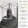 image:imageMartha Stewart 3 Cup Electric Food Chopper Vegetable amp Herb Mini Food Processor 24oz BPAFree Bowl Stainless Steel Blades Pour Spout Dicing Mincing Chop amp Puree Dishwasher Safe LinenCaviar Gray