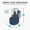 image:imageMartha Stewart 3 Cup Electric Food Chopper Vegetable amp Herb Mini Food Processor 24oz BPAFree Bowl Stainless Steel Blades Pour Spout Dicing Mincing Chop amp Puree Dishwasher Safe LinenIndigo Blue