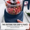 image:imageMartha Stewart 3 Cup Electric Food Chopper Vegetable amp Herb Mini Food Processor 24oz BPAFree Bowl Stainless Steel Blades Pour Spout Dicing Mincing Chop amp Puree Dishwasher Safe LinenIndigo Blue