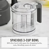 image:imageMartha Stewart 3 Cup Electric Food Chopper Vegetable amp Herb Mini Food Processor 24oz BPAFree Bowl Stainless Steel Blades Pour Spout Dicing Mincing Chop amp Puree Dishwasher Safe LinenCaviar Gray