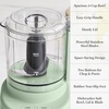image:imageMartha Stewart 3 Cup Electric Food Chopper Vegetable amp Herb Mini Food Processor 24oz BPAFree Bowl Stainless Steel Blades Pour Spout Dicing Mincing Chop amp Puree Dishwasher Safe LinenHoneydew Green