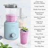 image:imageMartha Stewart 50oz Countertop Blender Smoothie Margarita amp Ice Crushing Blender BPAFree Pitcher 3 Speeds 5 Presets AutoClean Function Dishwasher Safe Stainless Steel Blades Linen CreamSky Blue