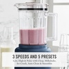 image:imageMartha Stewart 50oz Countertop Blender Smoothie Margarita amp Ice Crushing Blender BPAFree Pitcher 3 Speeds 5 Presets AutoClean Function Dishwasher Safe Stainless Steel Blades Linen CreamIndigo Blue