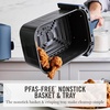 image:imageMartha Stewart 6QT Air Fryer 6in1 Bake Broil Roast Air Fry Dehydrate Reheat Ceramic NonStick Basket Crispy Results Fast 400F Max Temp Shake Reminder Linen CreamIndigo Blue