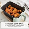image:imageMartha Stewart 6QT Air Fryer 6in1 Bake Broil Roast Air Fry Dehydrate Reheat Ceramic NonStick Basket Crispy Results Fast 400F Max Temp Shake Reminder Linen CreamHoneydew Green