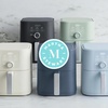 image:imageMartha Stewart 6QT Air Fryer 6in1 Bake Broil Roast Air Fry Dehydrate Reheat Ceramic NonStick Basket Crispy Results Fast 400F Max Temp Shake Reminder Linen CreamSky Blue