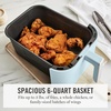 image:imageMartha Stewart 6QT Air Fryer 6in1 Bake Broil Roast Air Fry Dehydrate Reheat Ceramic NonStick Basket Crispy Results Fast 400F Max Temp Shake Reminder Linen CreamSky Blue