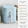 image:imageMartha Stewart 6QT Air Fryer 6in1 Bake Broil Roast Air Fry Dehydrate Reheat Ceramic NonStick Basket Crispy Results Fast 400F Max Temp Shake Reminder Linen CreamSky Blue